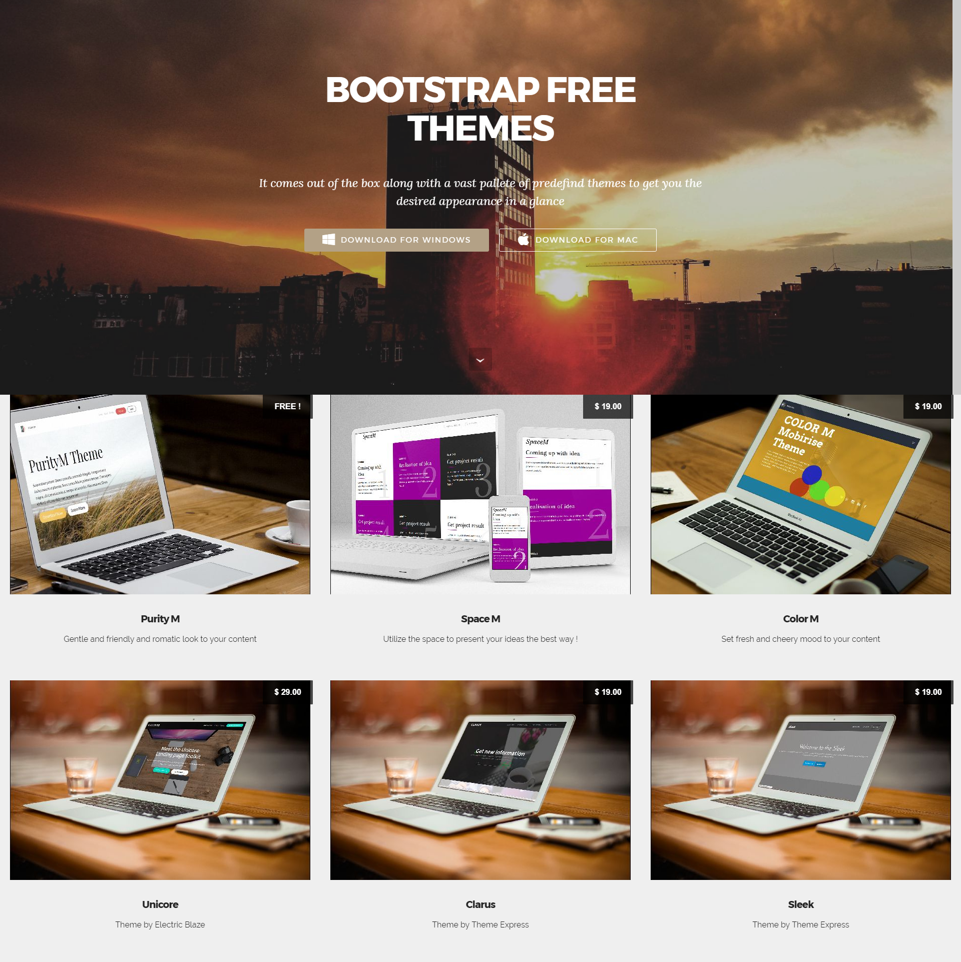 Free Bootstrap Mobile-friendly Templates