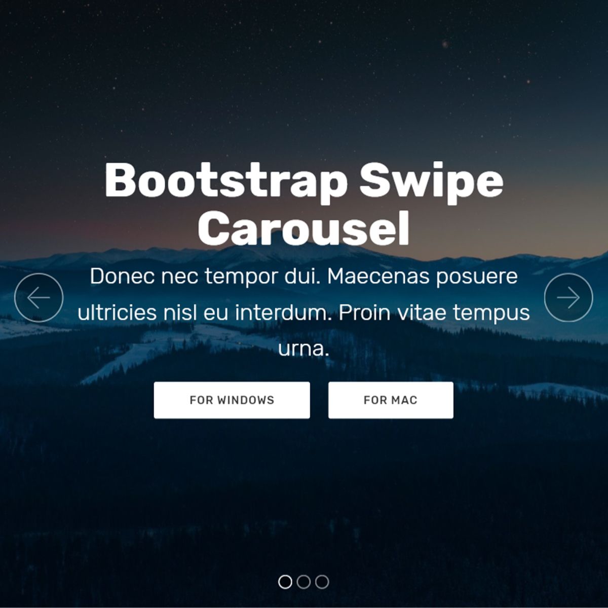 HTML Bootstrap Image Carousel