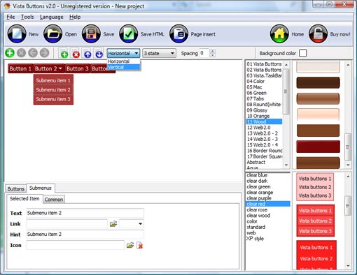 Vista Buttons Problem With Submenu ScreenShot